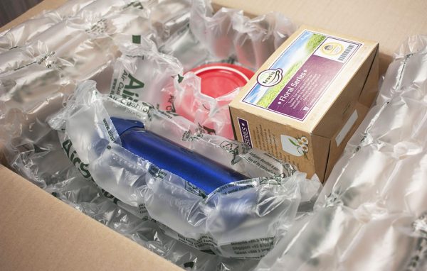 新型氣泡紙在箱中實際包裝運用
